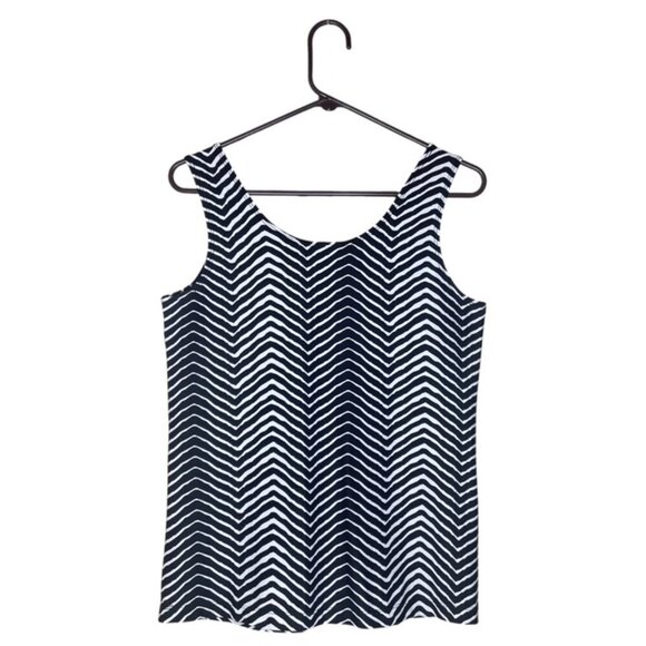 CHICO'S Chevron Print Microfiber Tank Top - Size Medium - Picture 2 of 5